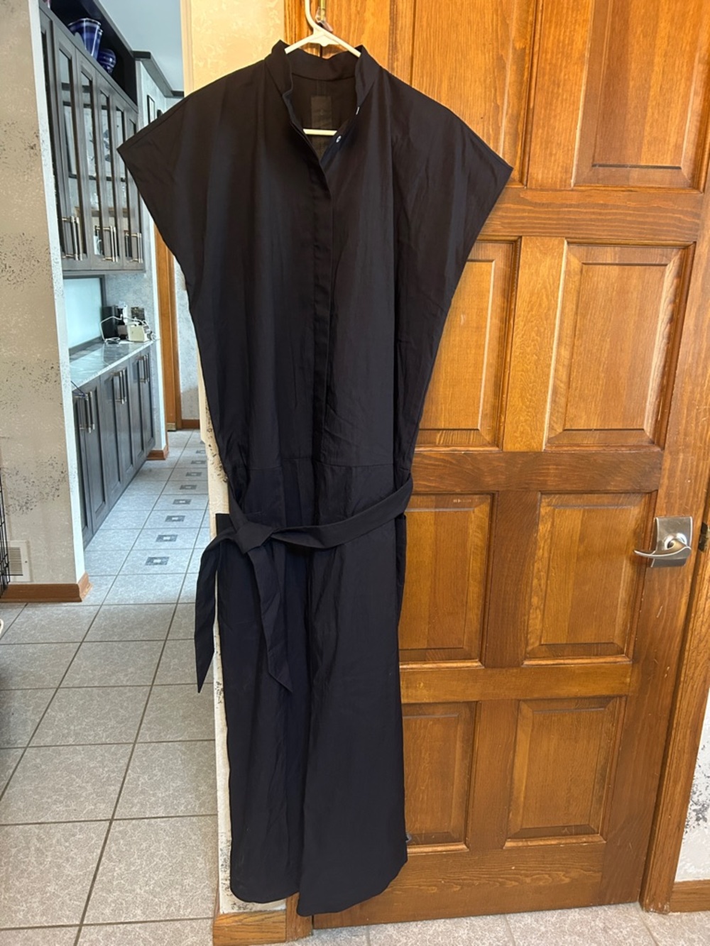 Nike Every Stitch Considered Black Sleeveless Belted Jumpsuit